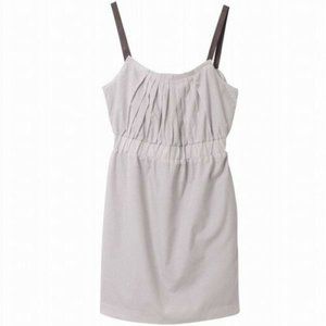 Gap Eyelet Gathered Elastic Waist Dress 4 Purple/Gray